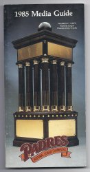 1985 San Diego Padres Media Guide