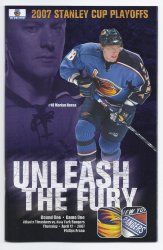2007 stanley cup playoffs program Rd1 game 1 Rangers @ thrashers