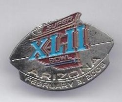 super bowl 42 XLII pin