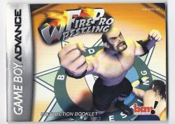 Game Boy Advance GBA Instruction Manual Fire Pro Wrestling