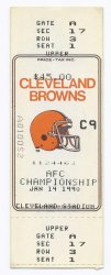 1989 AFC Championship Phantom Ticket Cleveland