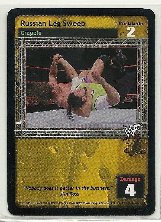 wwf raw deal Card #25 V 1.0 Russian Leg Sweep common
