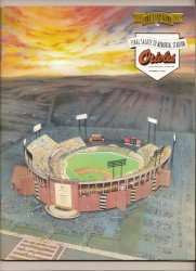 Last Game At Orioles Memorial Stadium Program 1991 Rare