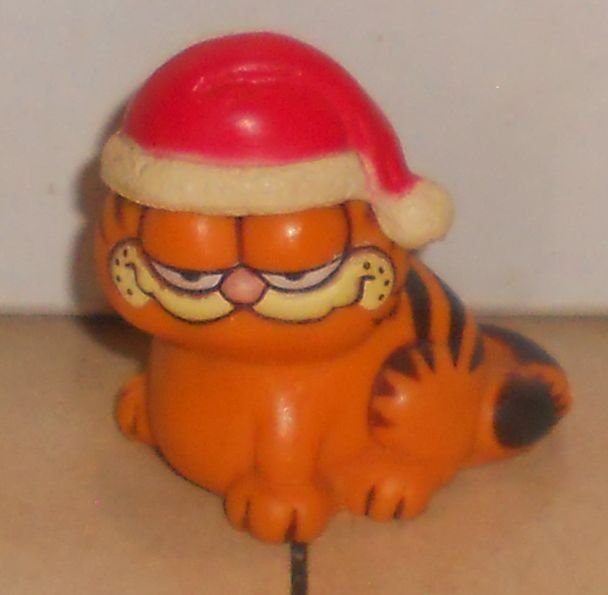 Image 0 of Garfield PVC figure with Santa Hat Vintage 80's