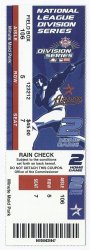 2004 NLDS Full Unused Season Ticket Game 4 Braves @ Astros Houston