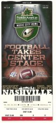 2011 Music City Bowl Full Unused Ticket Mississippi State wake Forest