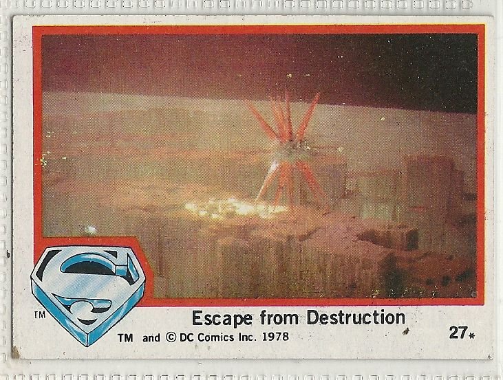 1978 Topps Superman Card #27 Escape from Destruction