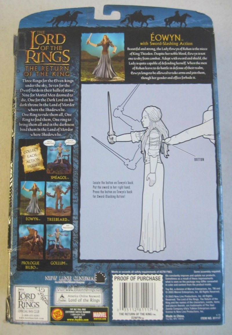 Image 1 of Lord Of The Rings EOWYN Action Figure 2003 Toy Biz MIP Return of the King