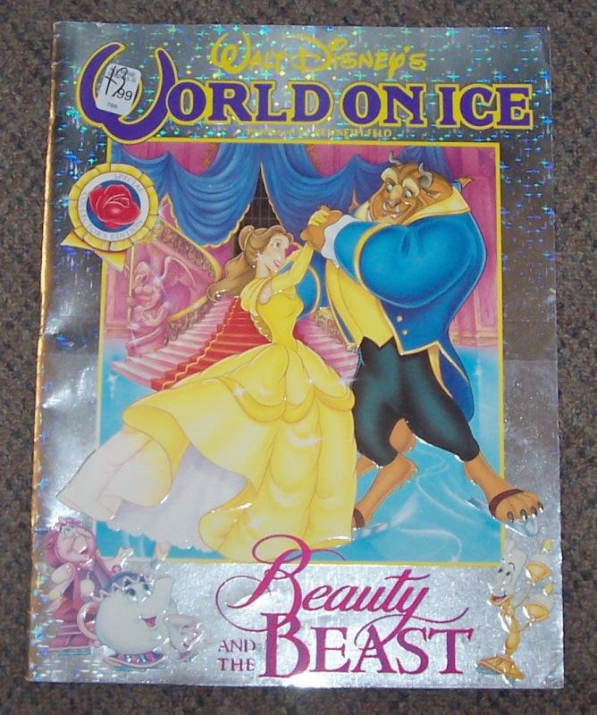 Image 0 of 1993 walt disney's World on ice Beauty And the Beast Program Vintage Rare OOP