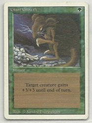 MTG Magic The Gathering 3rd Edition Giant Growth Card Common