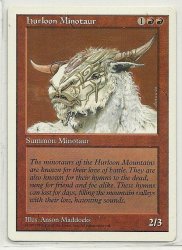 MTG Magic The Gathering 5th Edition Hurloon Minotaur Card Common