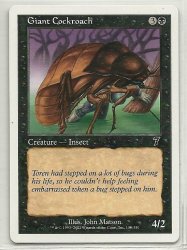 MTG Magic The Gathering 7th Edition Giant Cockroach Card Common
