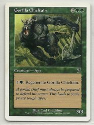 MTG Magic The Gathering 7th Edition Gorilla Chieftain Card Common