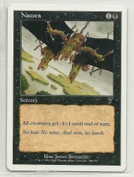 MTG Magic The Gathering 7th Edition Nausea Card Common