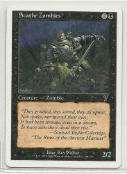 MTG Magic The Gathering 7th Edition Scathe Zombies Card Common