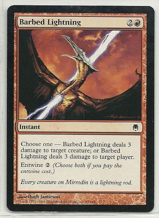 MTG Magic The Gathering Darksteel Barbed Lightning Card Common