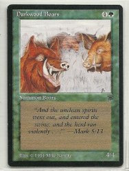 MTG Magic The Gathering Legends Durkwood Boars Card Common