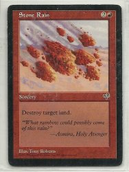 MTG Magic The Gathering Mirage Stone Rain Card Common
