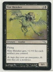 MTG Magic The Gathering Mirrodin Nim Shrieker Card Common