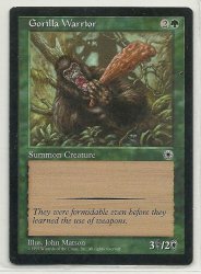 MTG Magic The Gathering Portal Gorilla Warrior Card Common