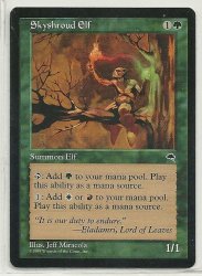 MTG Magic The Gathering Tempest Skyshroud Elf Card Common