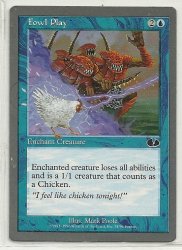 MTG Magic The Gathering Unglued Fowl Play Card Common