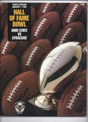 1992 Hall Of Fame Bowl Game Program Ohio State Syracuse
