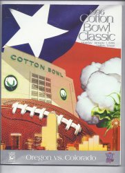 1996 Cotton Bowl Game Program Oregon Colorado