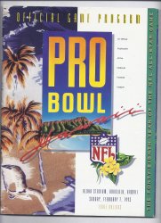1993 NFL Pro Bowl Game Program NFC AFC