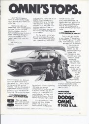 1978 Dodge Omni Print Ad Automobile car