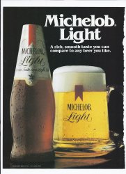 1982 Michelob light Beer Print Ad