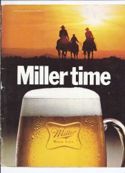 1980 Miller Brewing Company Beer Print Ad Vintage Miller Time