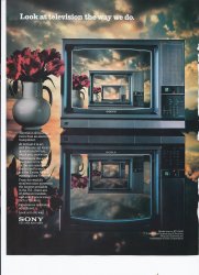 1980 Sony TV Print Ad Vintage Electronics KV-1945R
