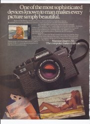 1981 Mamiya ZE Quartz SLR Camera Print Ad Vintage Electronics Photography