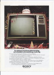 1979 Sony Trinitron Print TV Ad Vintage Electronics Television KV-2643R