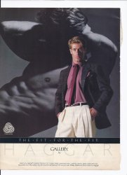 80's Gallery By Haggar Print Ad Vintage Clothing