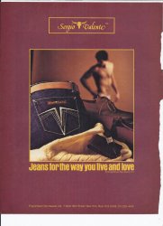 80's Sergio Valente Print Ad Vintage Clothing Jeans