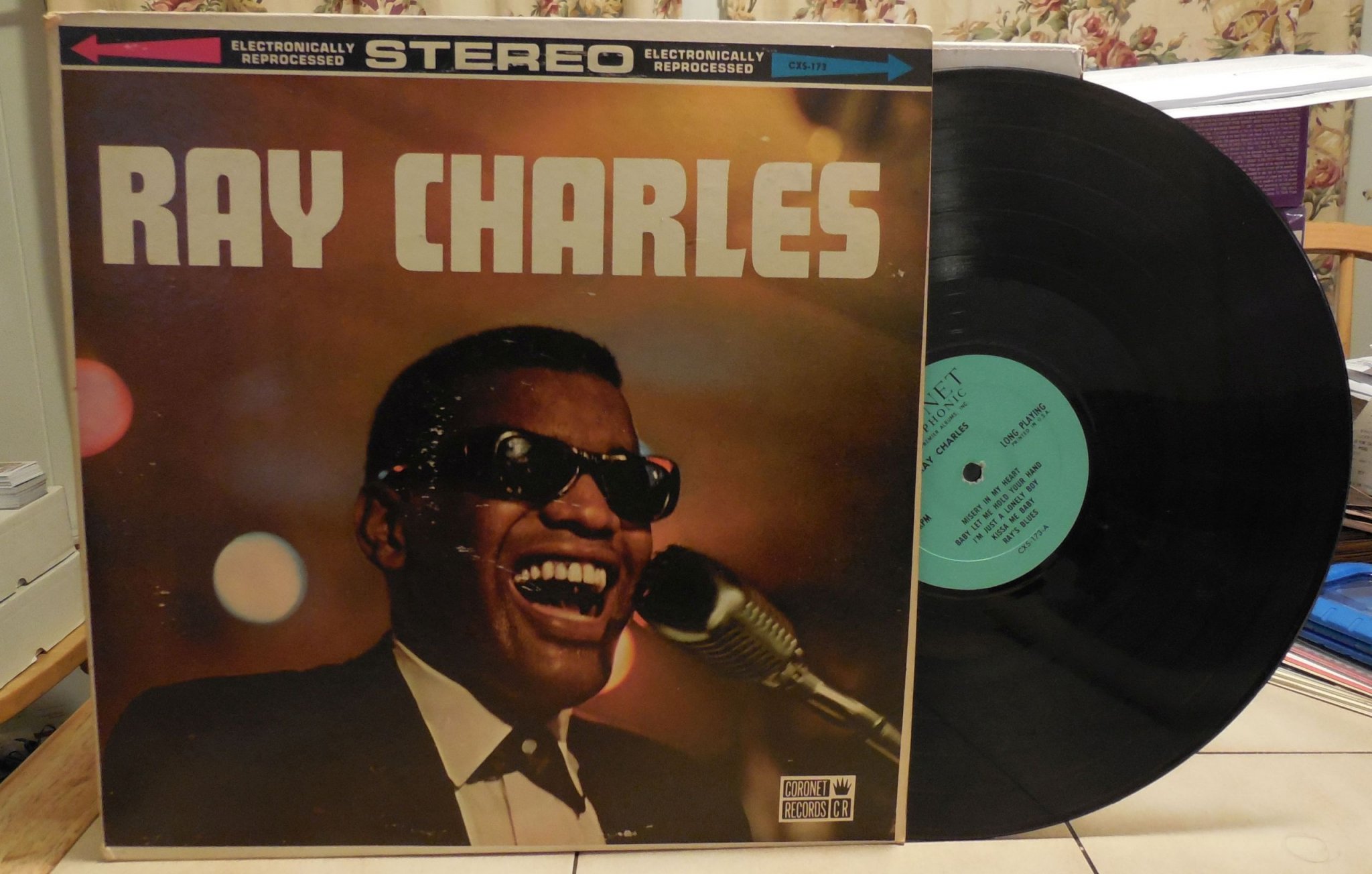 Ray Charles Self-Titled 1958 Vinyl LP (Coronet 8206 CXS-173) VG/VG