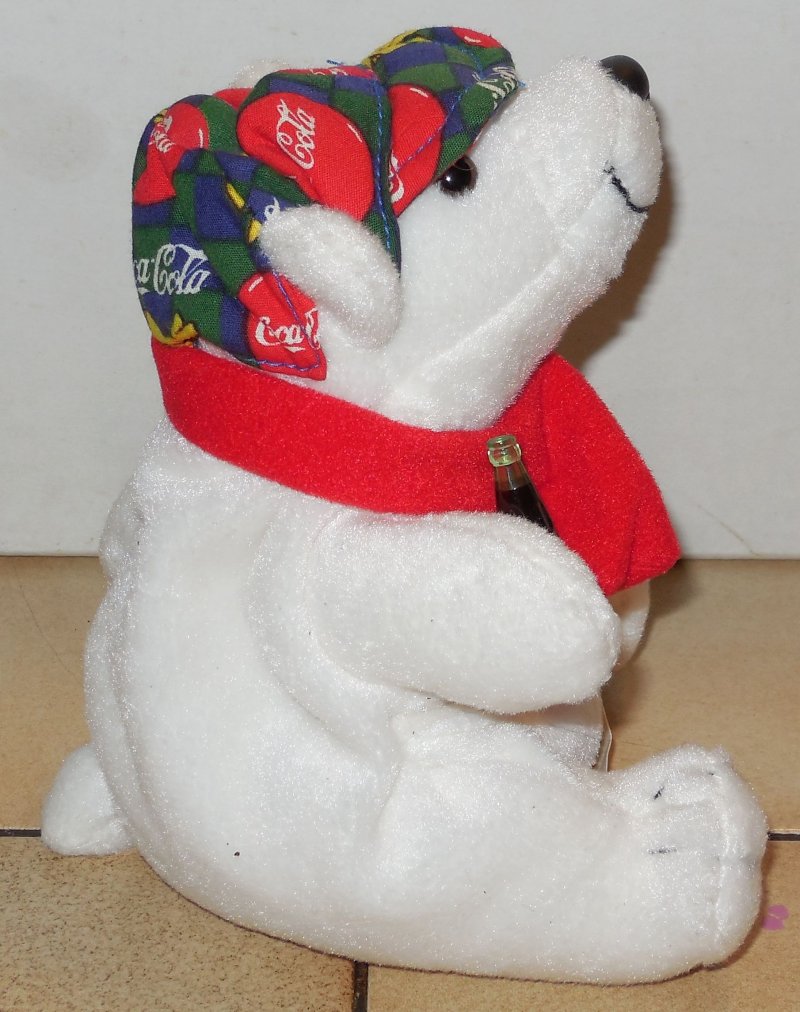 coca cola polar bear stuffed animal