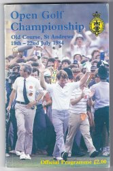 1984 British Open Program Steve Ballesteros Winner
