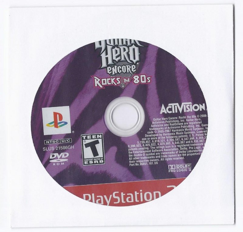 Image 0 of Guitar Hero Encore Rocks the 80's PS2 Game PlayStation 2 disc only