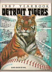 1987 Detroit Tigers Official Yearbook MLB Baseball