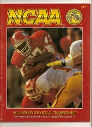 1993 NCAA Division 2 football Championship Program Indiana (Pa.) North Alabama