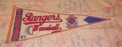 Texas Rangers Baseball Pennant Vintage 90's