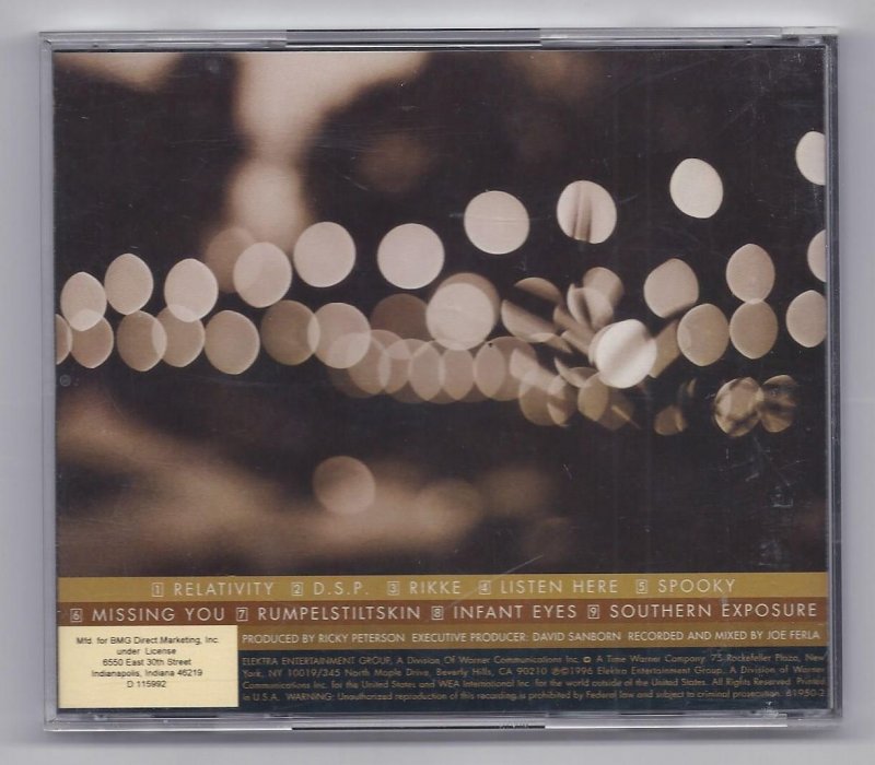 Image 1 of David Sanborn Songs From Thehe Night Before Music CD