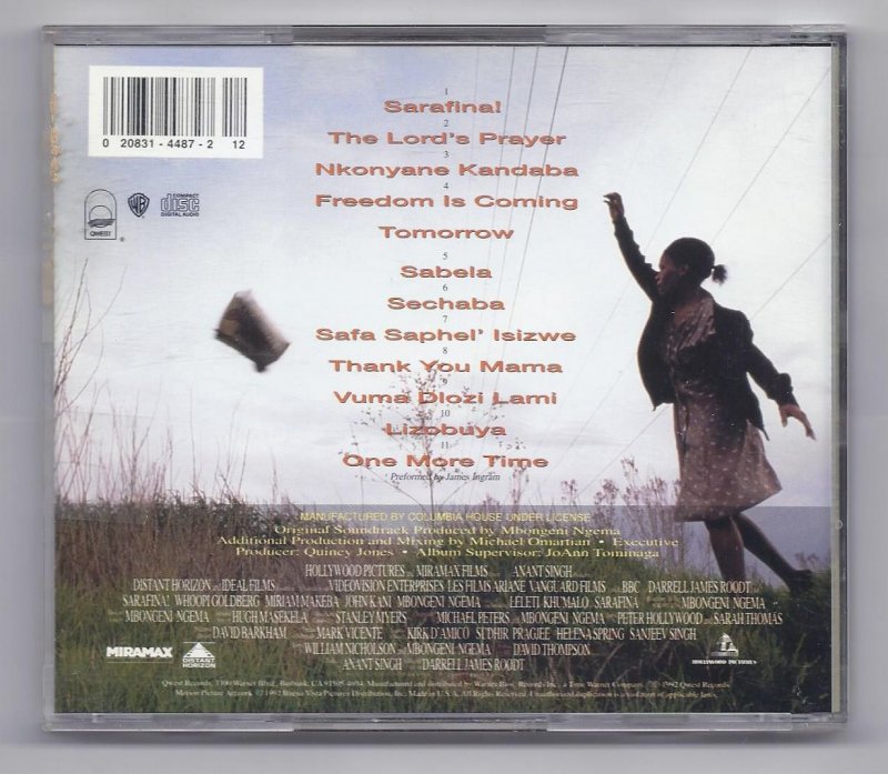 Image 1 of Sarafina The Sound Of Freedom Original Motion Picture Soundtrack Music CD