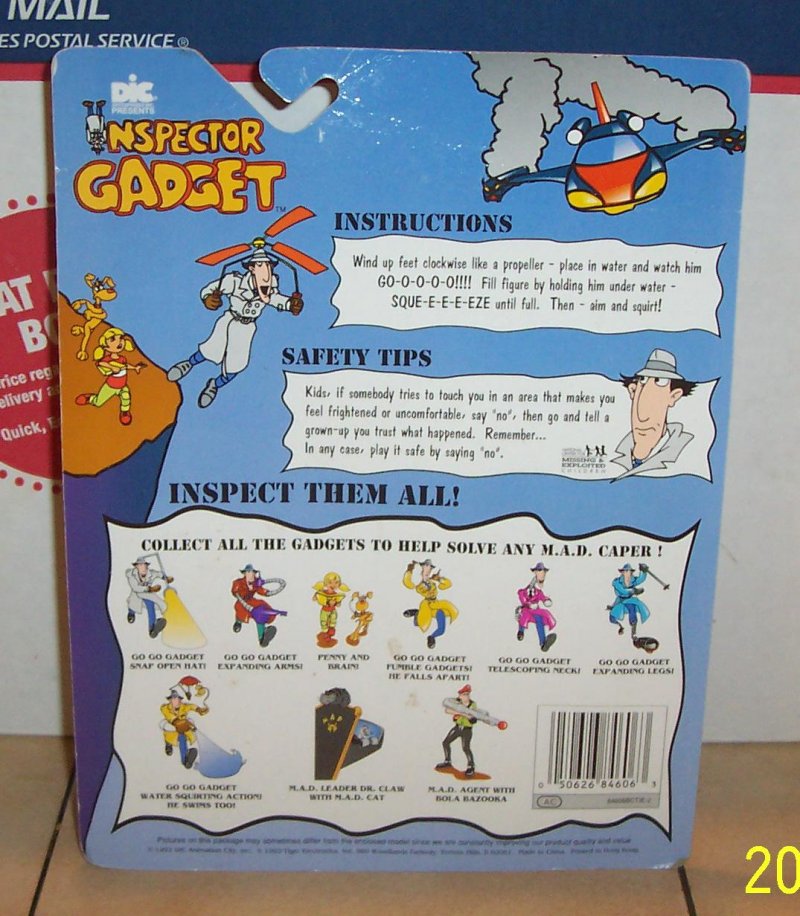 Image 1 of 1992 DIC Tiger Toys INSPECTOR Gadget Action Figure MIB