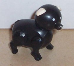 Fisher Price Little People Black Pig # 915 Vintage 70's