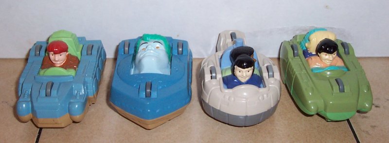 Image 0 of 1990 Burger King Kids Club Captain Planet Flip Cars Complete Set of 4