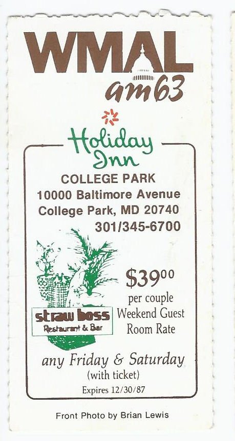 Image 1 of 1987 NCAA College Football Ticket Stub West Virginia @ Maryland September 19th